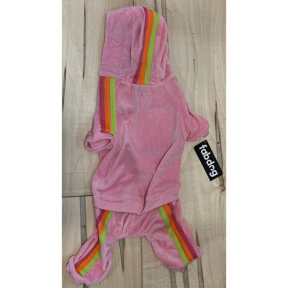 NWT Fabdog Pink Velour Jogger 14"; Stay Put Chest Closure; Elastic Bum - Picture 1 of 6